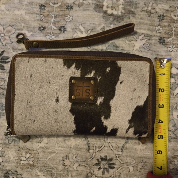 Cowhide Wallet with Leather Trim - Picture 11 of 11